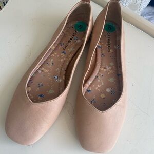 Lucky Brand Destrien2 Dusty Sand Leather Ballet  Flats, Size 8